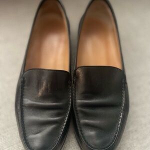 Hermes Black Leather Loafers